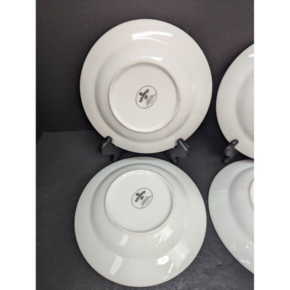Royal Heritage Collection Christmas Time Pattern Rimmed Soup Bowls Set of 4 - Picture 8 of 11